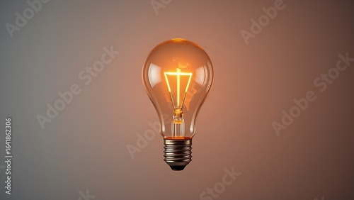 An abstract light bulb glowing against a gradient, representing creativity and bright ideas.