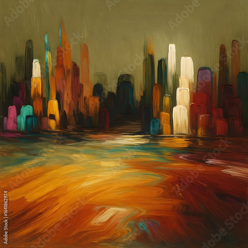 High-Resolution Textured Digital Art in Earth Tones