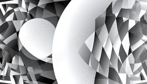 Abstract geometric gray white pattern