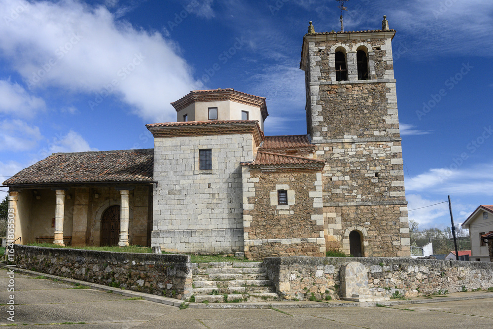 Fototapeta premium Church of San Caprasio in Rependa de la Pena Palencia