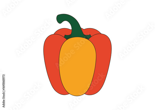 Bell pepper vector illustration, Bell pepper icon