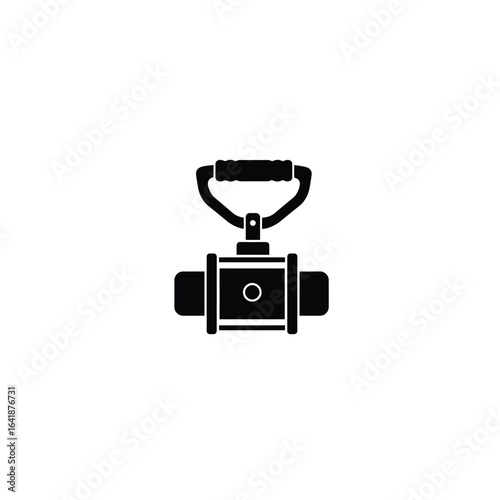 Black trailer winch handle icon vector