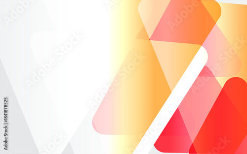 PrintWhite abstract background with colorful triangle shape. Minimal geometric. Modern graphic design. Suit for cover, header, banner, brochure, presentation, flyer, websit