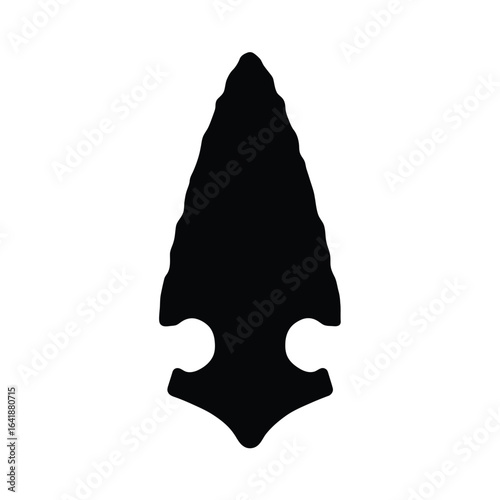 Black arrowhead symbol white primitive