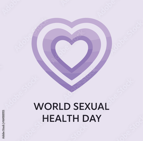 World Sexual Health Day logo with overlapping heart symbols promoting sexual health awareness and well-being.

