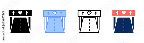 Path Of Meaning icon set multiple style collection
