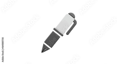 black pen isolated on white background
