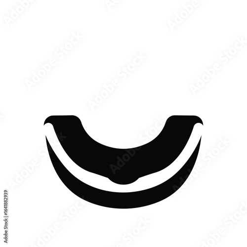 Black mouthguard icon boxing protection