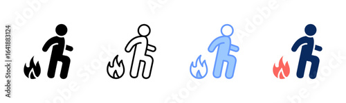 Burning Spirit icon set multiple style collection