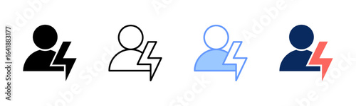 Power Within icon set multiple style collection