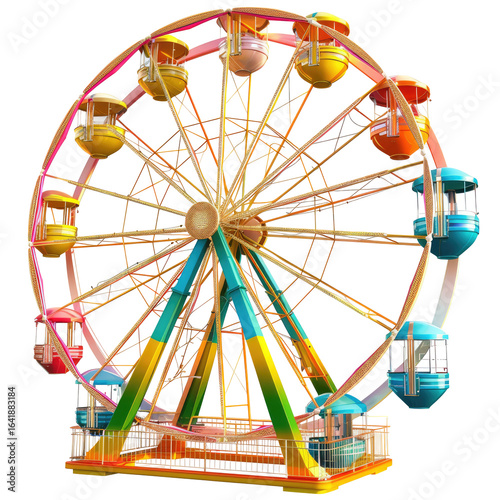 Ferris wheel amusement park night ride colorful fun