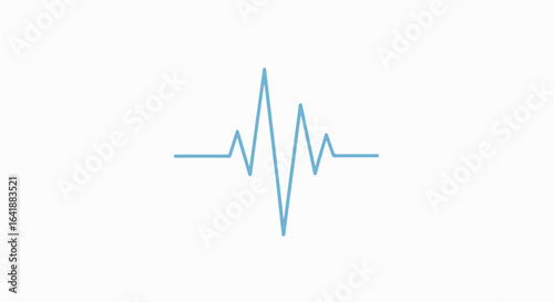 Light Blue Irregular Heartbeat EKG Line Graphic