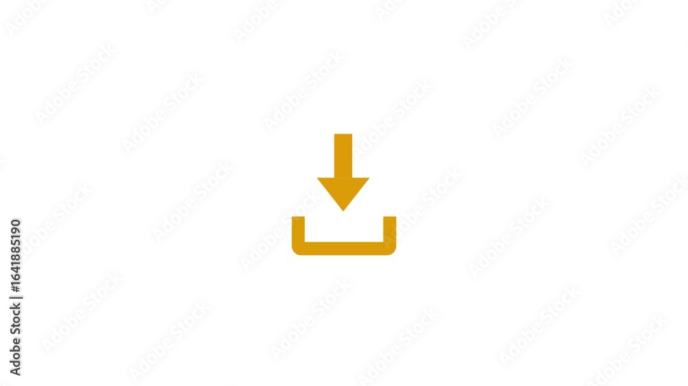 Animation of download arrow icon on white background, swipe down arrow icon. download icon sign. down arrows icon. Animation of download arrow icon on white background, swipe down arrow icon. download icon sign. down arrows icon.