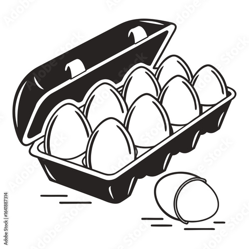 vector illustration of bread with butter