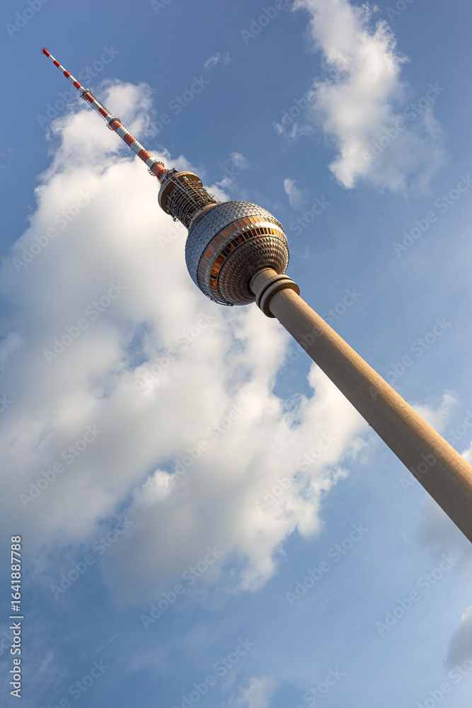 Fototapeta premium Low angle view of a futuristic building in Germany