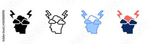 Mindstorm icon set multiple style collection