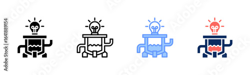 Idea Reactor icon set multiple style collection