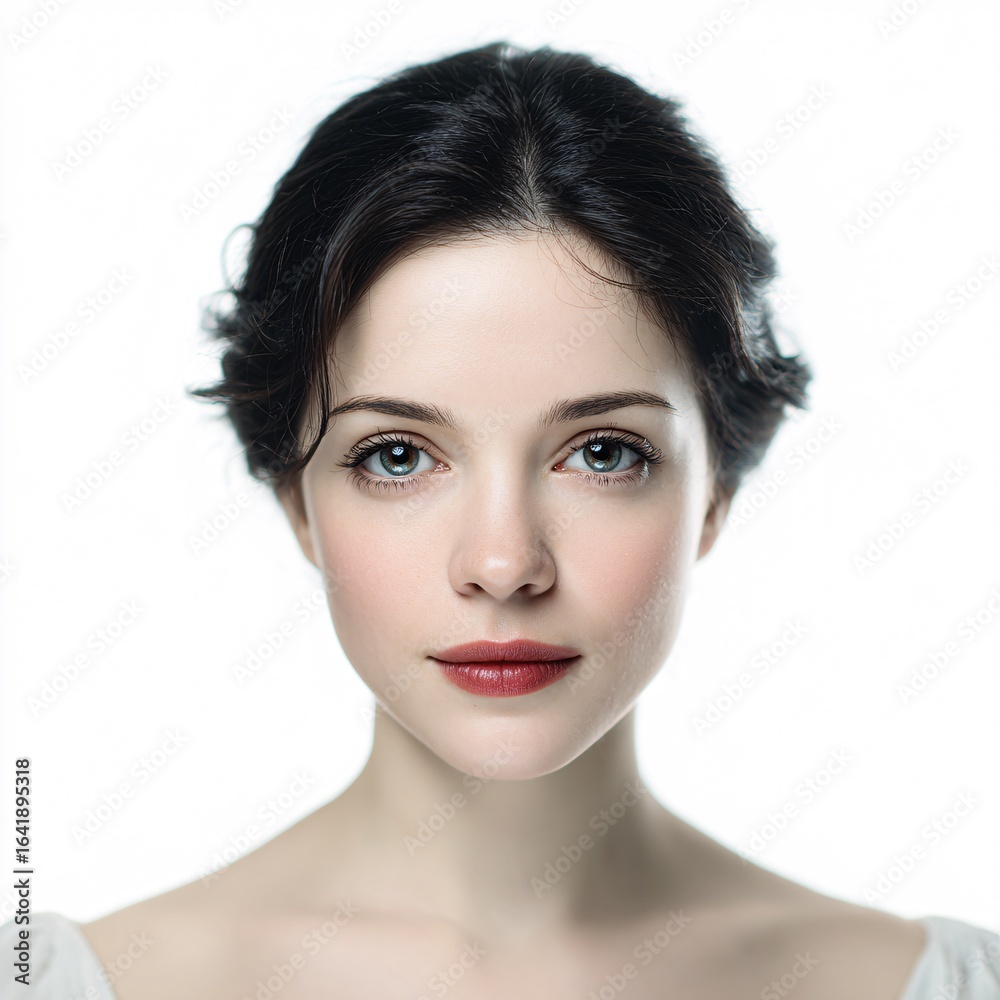 Fototapeta premium Portrait of a Young Woman with Blonde Hair and Light Eyes