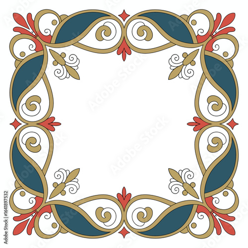 hires and vector at my page frame colorful editable vector hires for gold classic shape Artwork
