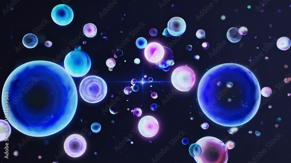 custom made wallpaper toronto digitalColorful Floating Bubbles in Space