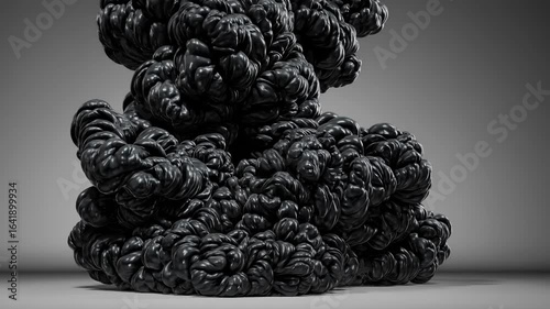 Rising Black Smoke in Chaotic Spirals