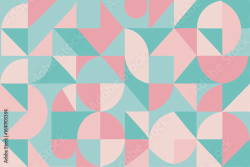 Wallpaper Mural Geometric abstract pattern in pastel colors with transparent design elements Torontodigital.ca