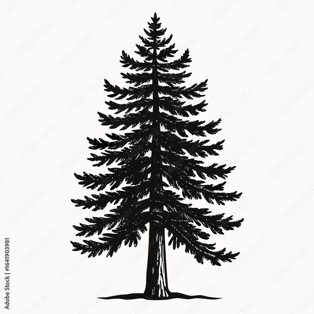 Obraz premium set of fir trees