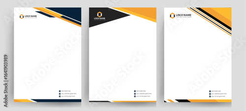 Unique Modern letterhead Pad design template