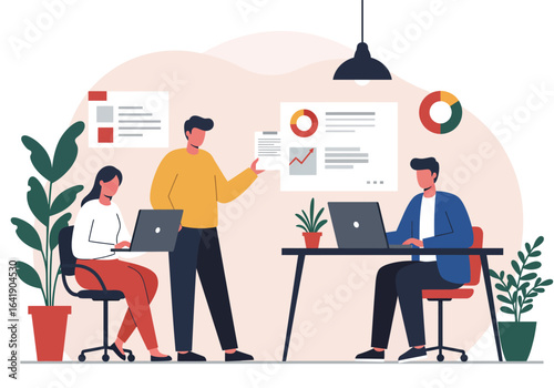 Modern Flat Vector Illustration of Business Plan and Strategy Development Adobe Illustrator Artwork