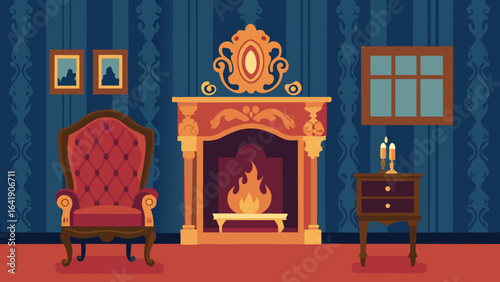 classic victorian parlor ornate wood furniture