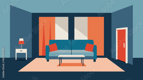 contemporary two tone living room minimal design