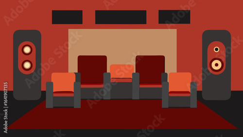 luxe home theater reclining leather seats