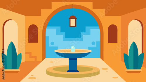 mediterranean courtyard living area indoor outdoor