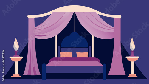 romantic canopy bedroom flowing sheer curtains