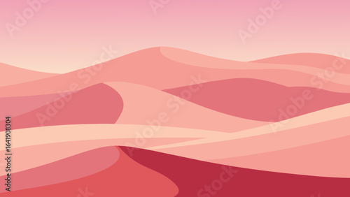 rolling pink sand dunes desert landscape