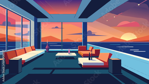 ultra luxury penthouse lounge panoramic ocean