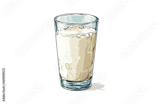 glass of milk isolated