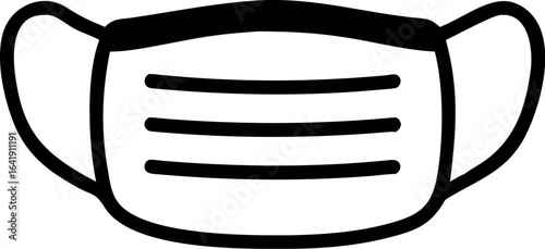 Face mask icon vector, Medical Mask Thin Line Icon