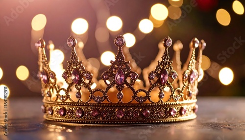 Ornate golden crown with jewels