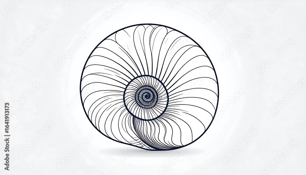 Obraz premium Abstract seashell design illustration