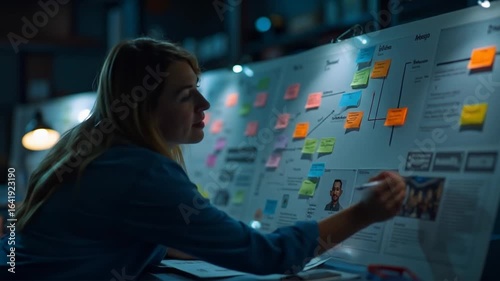 Wallpaper Mural Investigative Research: Focused Analyst Examining Complex Data on a Visual Display Torontodigital.ca