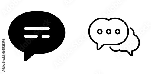Chat Bubble Icon Design for Messaging, Communication, and Social Interaction
