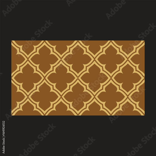Moroccan Quatrefoil Trellis Pattern in Brown