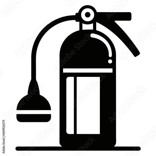 Wallpaper Mural Black silhouette icon of a fire extinguisher with a hose and nozzle Torontodigital.ca