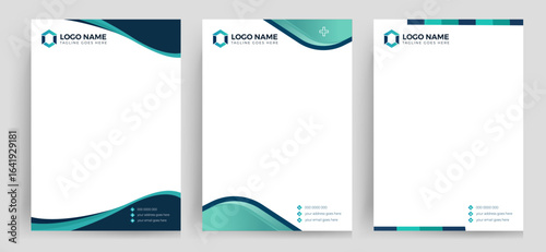 Abstract Wave Letterhead – Creative Minimal Corporate Template