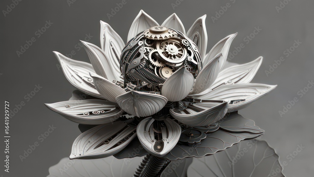 Obraz premium Mechanical lotus flower (1)
