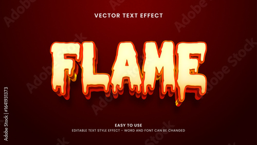 flame editable text effect
