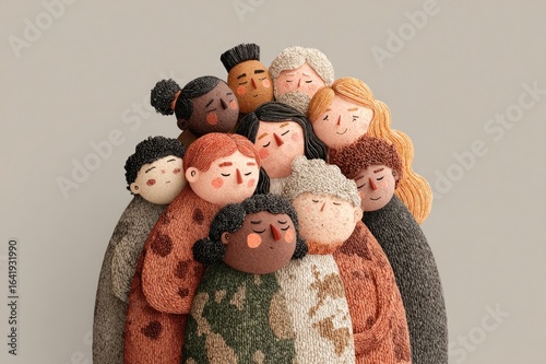 Global unity visual showing diverse people holding each other in support of World Humanitarian Day