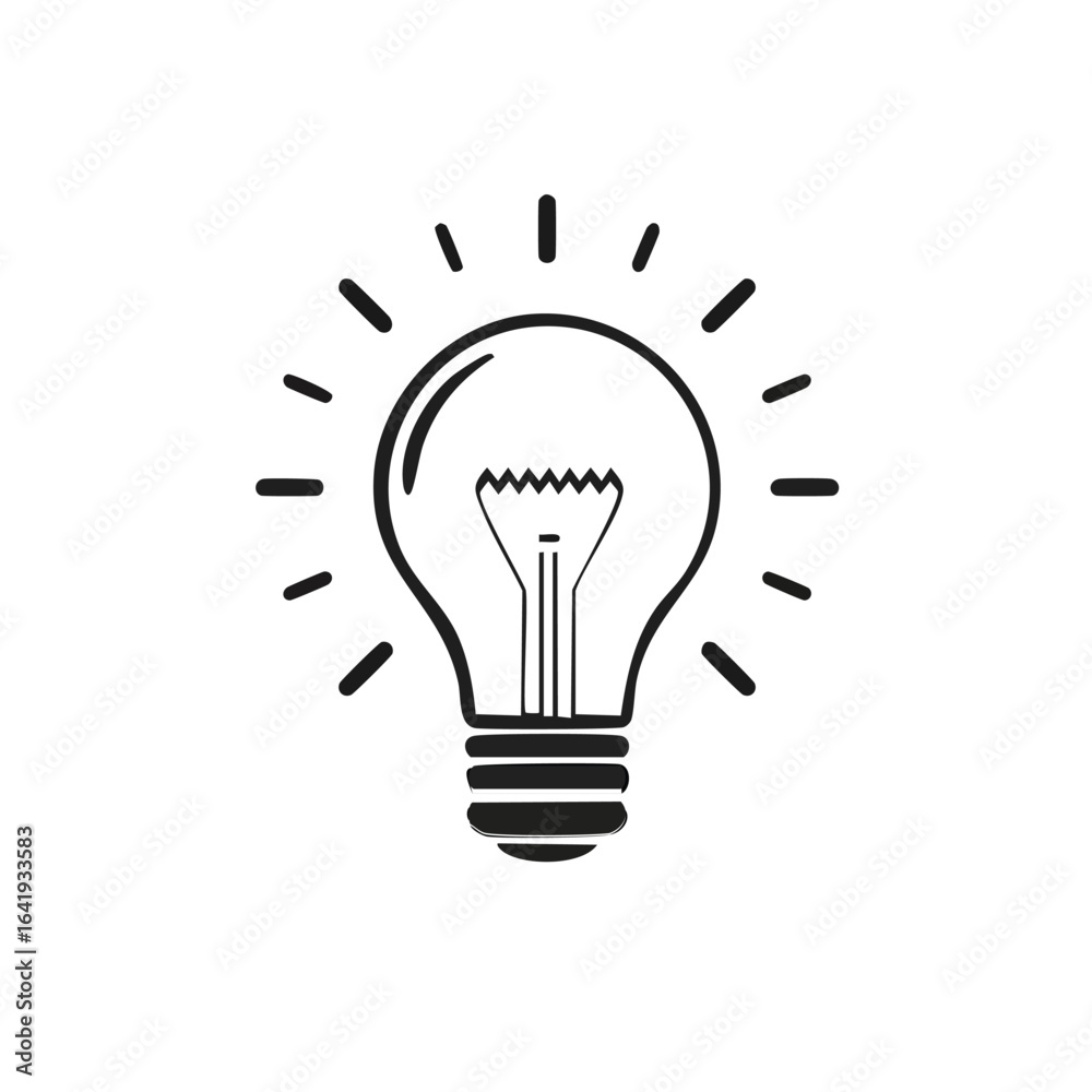 Bold Light Bulb Vector Icon Bold Light Bulb Vector Icon