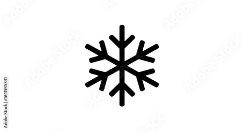 Simple Snowflake Icon for Winter, Cold, and Freezing Weather